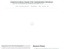 Tablet Screenshot of dispatchesfromthevanishingworld.com